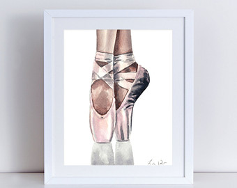 340x270 Ballet Shoes Etsy - Ballerina Shoes Painting