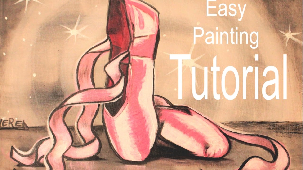 1280x720 How To Paint Ballet Shoes With Acrylic Tutorial Step By Step - Ballerina Shoes Painting