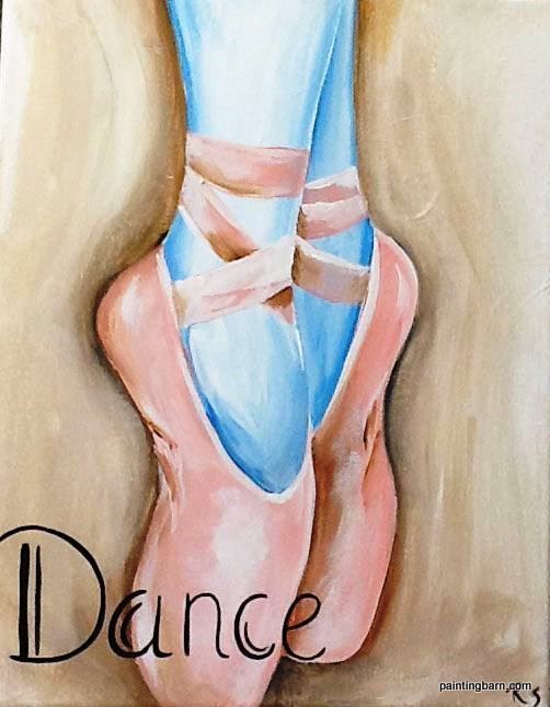 502x646 Ballerina Shoes Drawing Ballerina, Paintings - Ballerina Shoes Painting