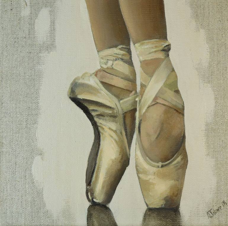 770x764 Saatchi Art Ballet Shoes Study, Ballet Painting, Ballerina, Dance - Ballerina Shoes Painting