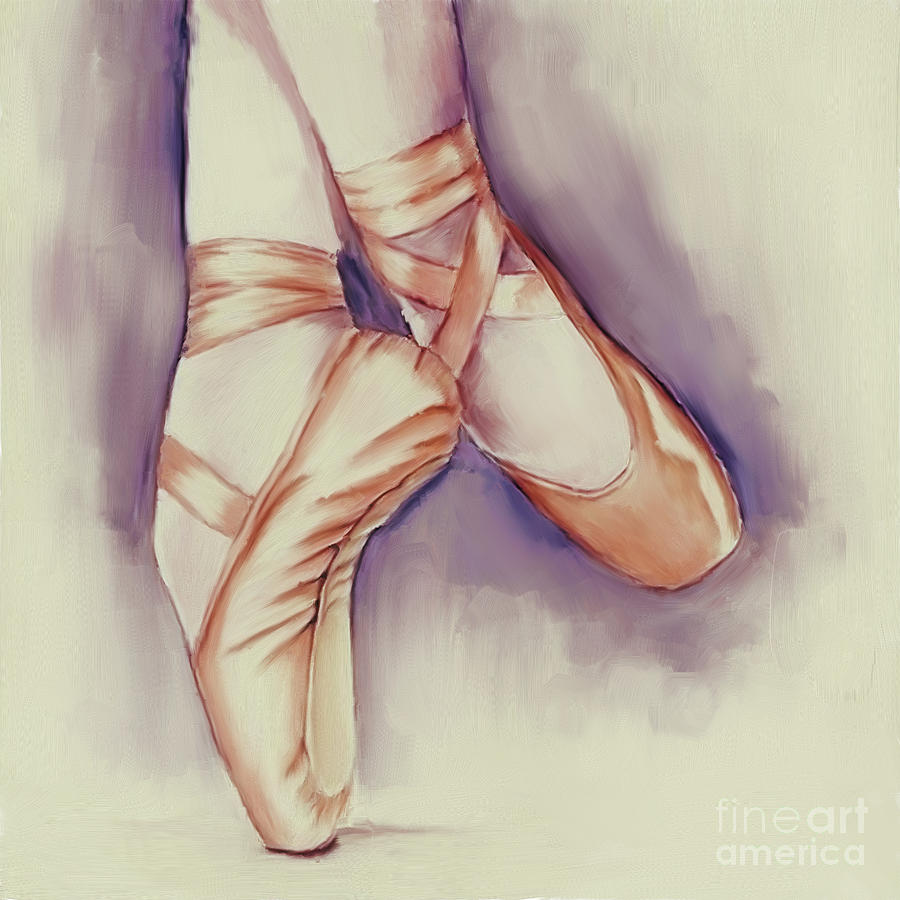 900x900 Ballerina Shoes Painting By Gull G - Ballerina Shoes Painting