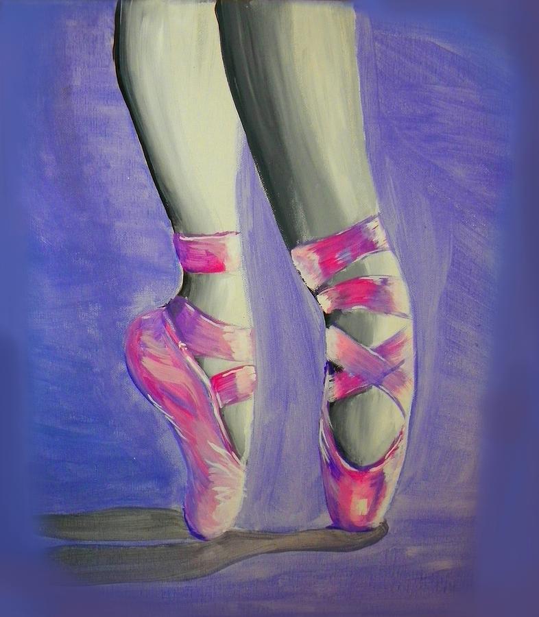 786x900 Ballerina Shoes Painting By Marisela Mungia - Ballerina Shoes Painting