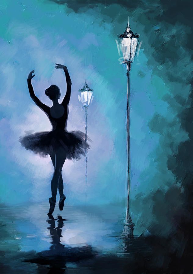 Ballerina Silhouette Painting