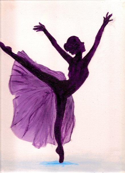 439x604 Ballerina Silhouette By Animerose08 - Ballerina Silhouette Painting