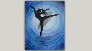 Ballerina Silhouette Painting at PaintingValley.com | Explore ...