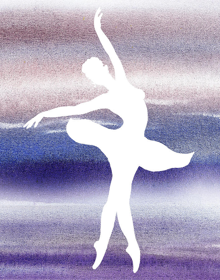 707x900 Swan Lake Ballerina Silhouette Painting By Irina Sztukowski - Ballerina Silhouette Painting