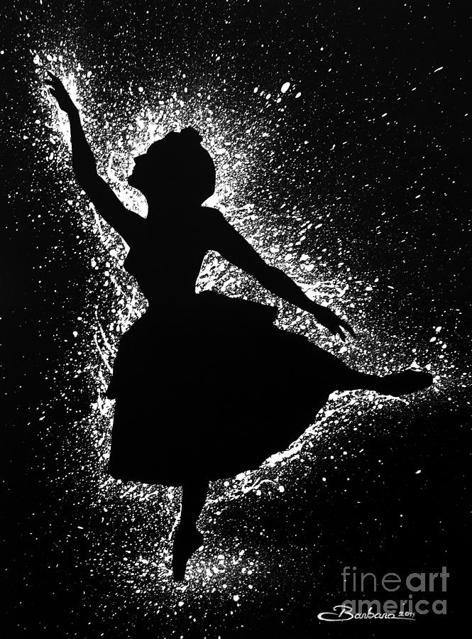 665x900 Ballerina Silhouette Painting By Barbara Pelizzoli - Ballerina Silhouette Painting