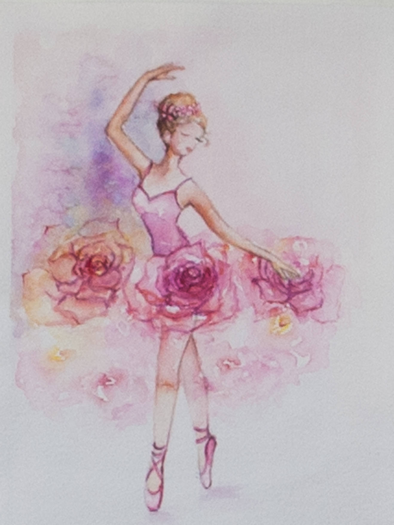 1318x1756 Ballerina Painting Ballerina Watercolor Painting - Ballerina Watercolor Painting