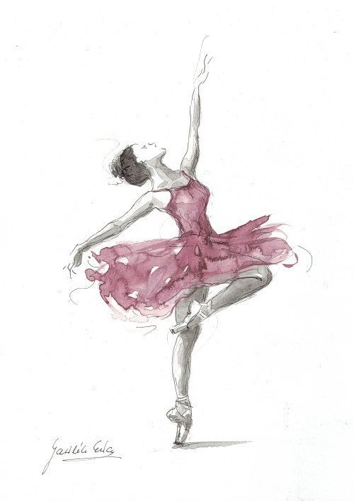 500x708 The 13 Best Art Images On Ballerina Drawing, Ballerina - Ballerina Watercolor Painting