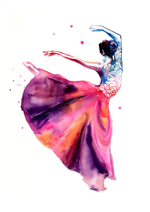 570x806 Ballerina Original Watercolor Painting By Watercolormary On Etsy - Ballerina Watercolor Painting