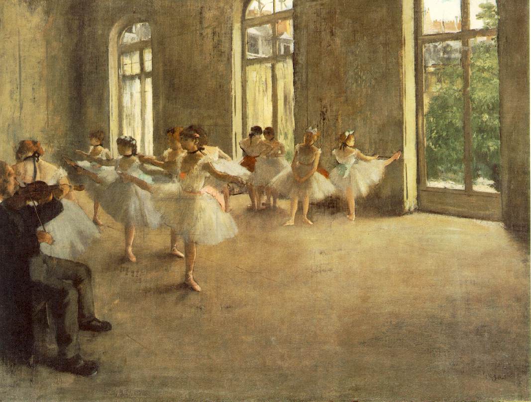 1067x809 Edgar Degas' Rehearsal And Other Classroom Paintings - Ballet Class Painting