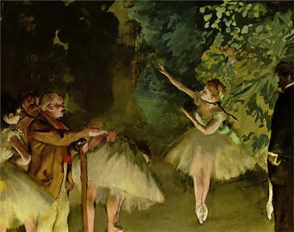 1013x800 Edgar Degas - Ballet Class Painting