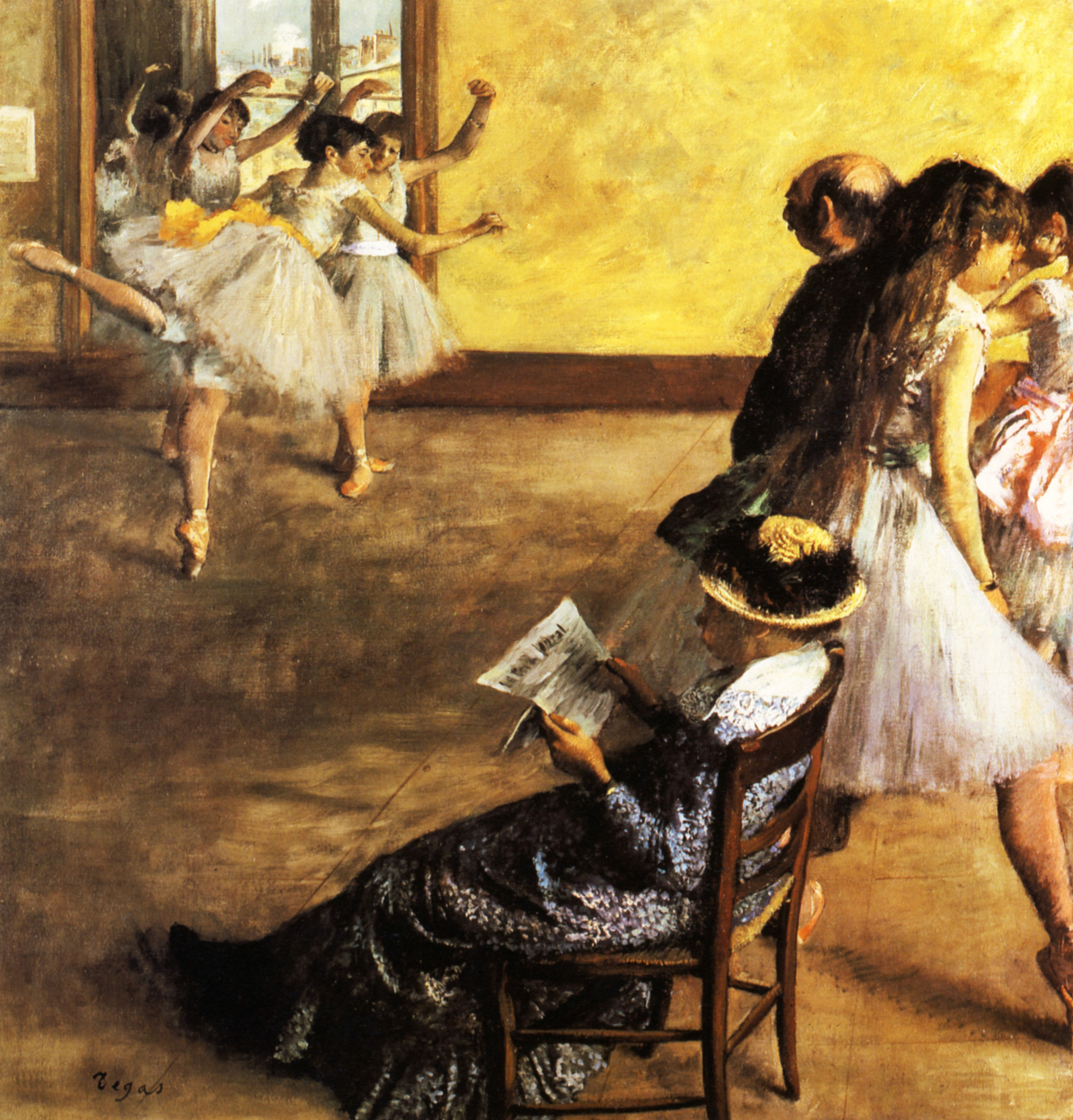 2676x2792 Edgar Degas Paintings, Art - Ballet Class Painting