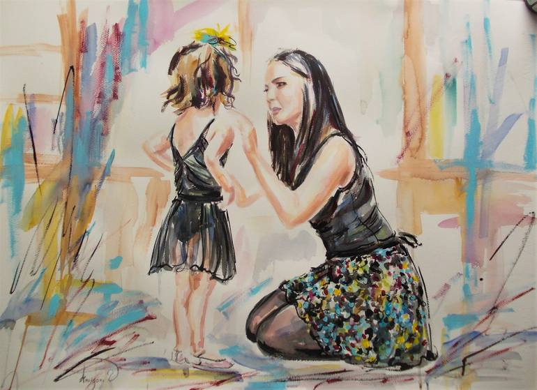 770x559 Saatchi Art Eleanor Loves Her Ballet Class Painting By Antigoni - Ballet Class Painting