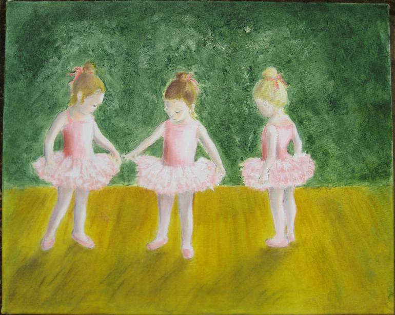 770x614 Saatchi Art Rehearsals - Ballet Class Painting