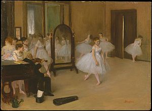 300x219 The Dancing Class - Ballet Class Painting
