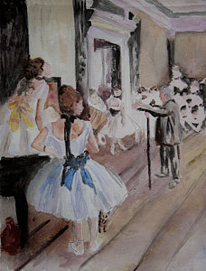 228x300 The Dancing Class Paintings Fine Art America - Ballet Class Painting