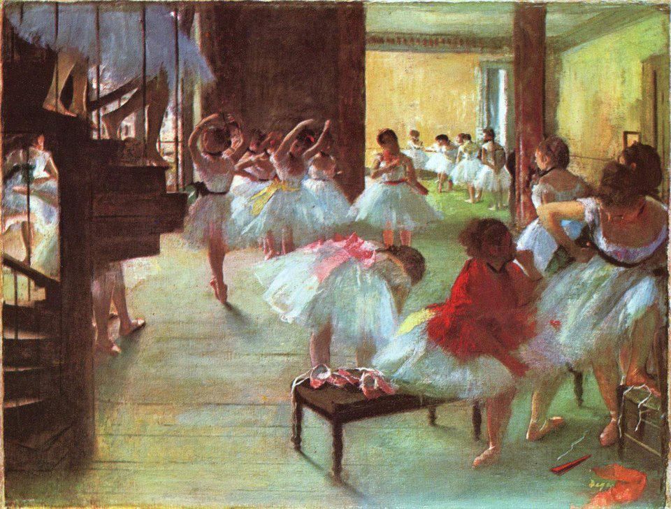 960x728 Ballet School, 1873, Edgar Degas, 1834 1917, French Impressionist - Ballet Class Painting