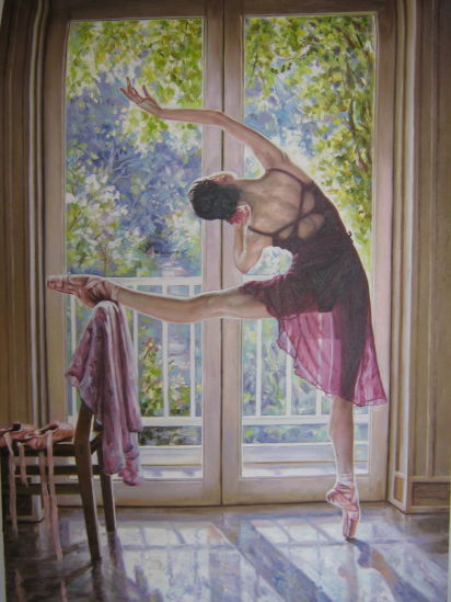 412x549 China Impressive Ballet Dancer Oil Paintings For Home Decoration - Ballet Dancer Oil Painting