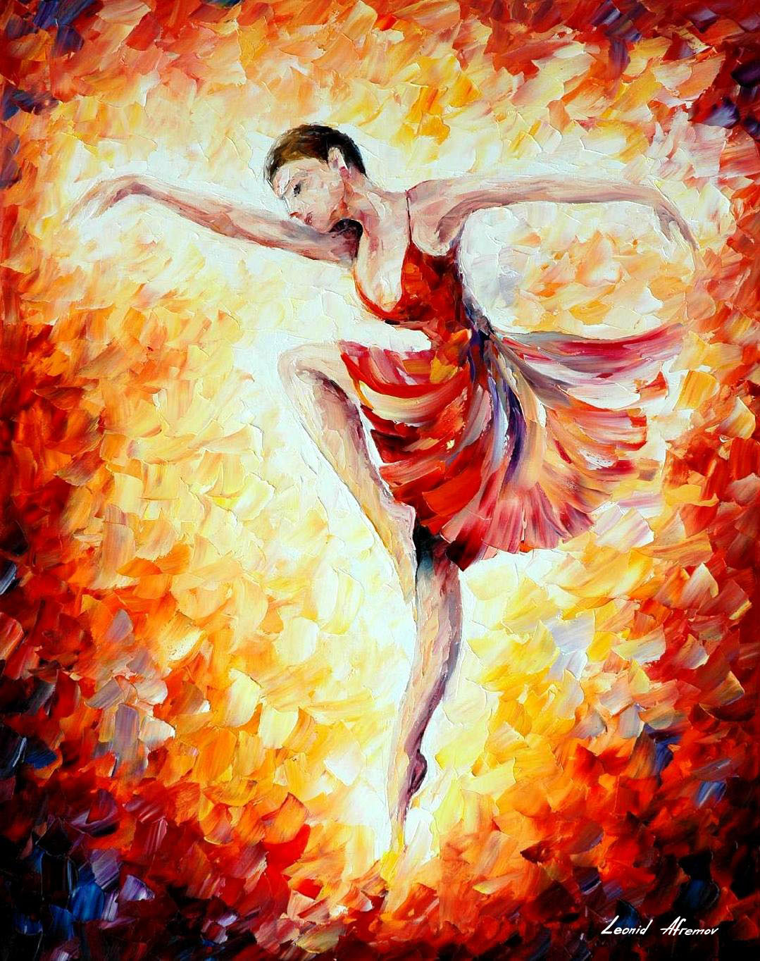 1079x1364 Leonid Afremov, Oil On Canvas, Palette Knife, Buy Original - Ballet Dancer Oil Painting