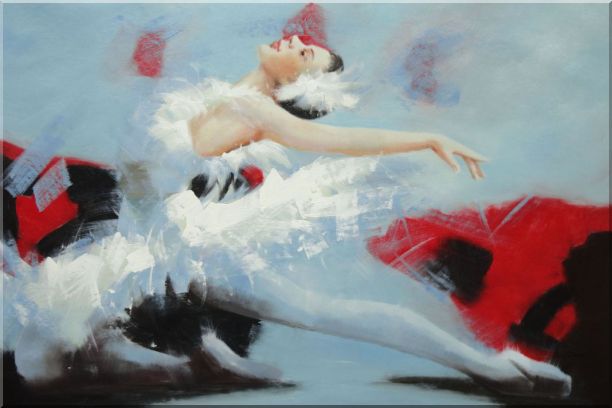 612x408 Swan Lake Ballet Dancer Oil Painting Portraits Woman Classic 24 X - Ballet Dancer Oil Painting