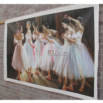 350x350 U2art Sample Ballet Dancer Oil Painting Reproductions - Ballet Dancer Oil Painting