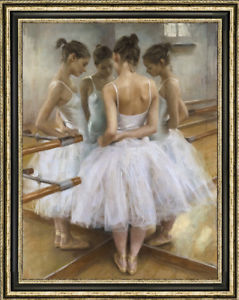 239x300 Hand Painted Original Oil Painting Art Impressionism Ballet Girl - Ballet Girl Painting