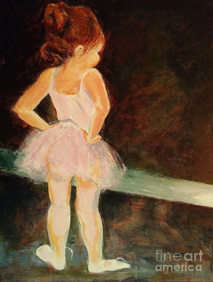 680x900 Little Ballerina Painting By Madeleine Holzberg - Ballet Girl Painting