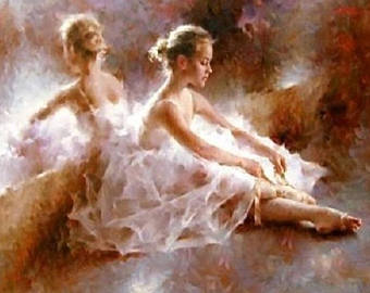 340x270 Oil Painting Ballet Etsy - Ballet Oil Painting
