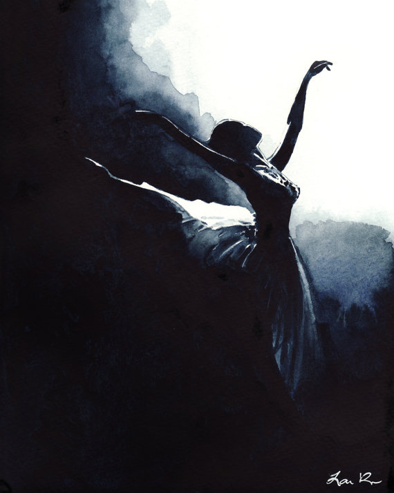 570x713 Ballet Art Ballerina Painting Ballet Painting Print Wall Decor - Ballet Painting