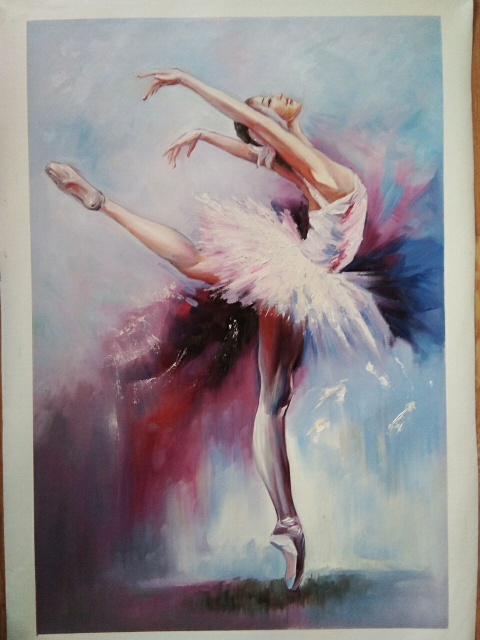 960x1280 Ballet Dancer Oil Painting Hand Painted Ballet Dancer Oil Painting - Ballet Painting
