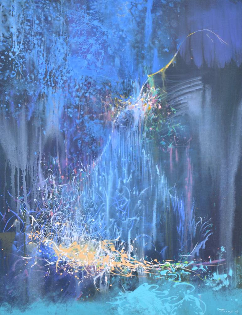770x1004 Saatchi Art Abstract Ballet Painting Blue Night Painting By - Ballet Painting