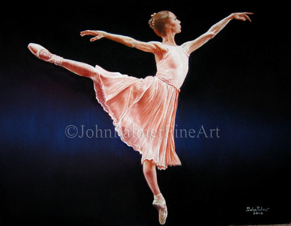 570x443 Ballerina Painting Ballet Painting Ballet Art Prima - Ballet Painting