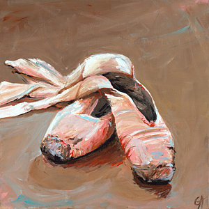 Ballet Shoes Painting at PaintingValley.com | Explore collection of ...