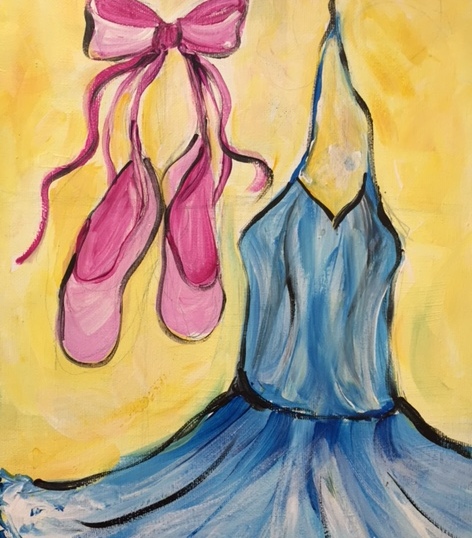 472x538 Ballet Shoes Paint Blank Canvas - Ballet Shoes Painting