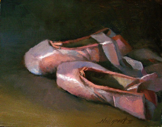 Ballet Slipper Painting at PaintingValley.com | Explore collection of ...