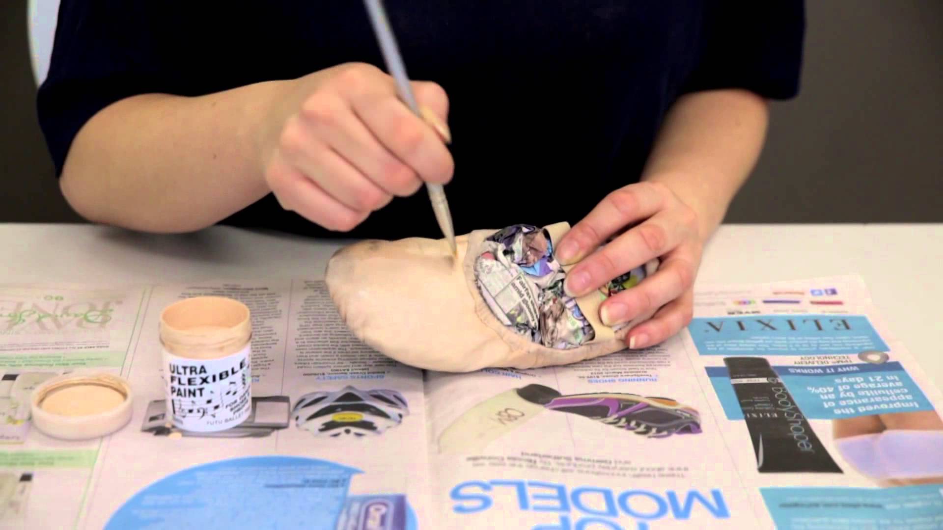 1920x1080 Premier School Of Dance How To Paint Flat Ballet Shoes - Ballet Slipper Painting