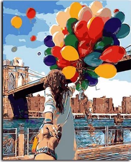 435x538 Diy Painting By Numbers - Balloon Painting
