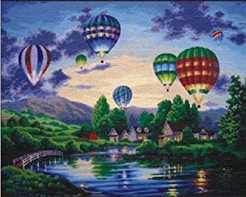 355x285 Drawing Your Painting, Paint By Number Hot Air Balloon - Balloon Painting