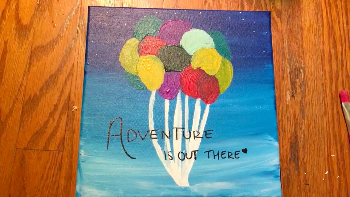 1366x768 Up Balloon Painting Acrylic Paint - Balloon Painting