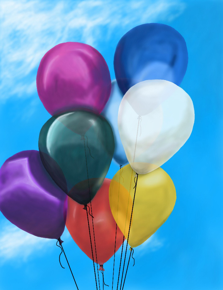 728x946 Balloon Painting By Lillibp - Balloon Painting