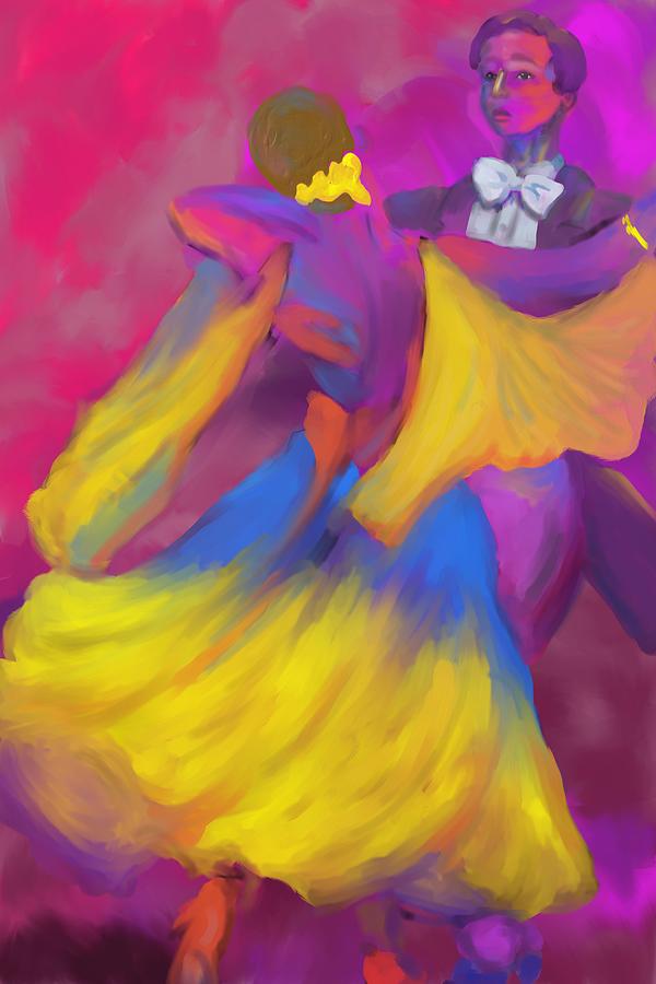 600x900 Ballroom Dancers Painting By Deborah Lee - Ballroom Dance Painting