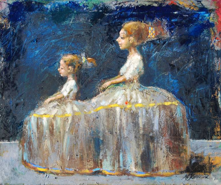 770x642 Saatchi Art Ballroom Dance Painting By Michal Kwarciak - Ballroom Dance Painting