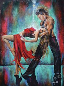 224x300 Ballroom Dance Painting - Ballroom Dance Painting