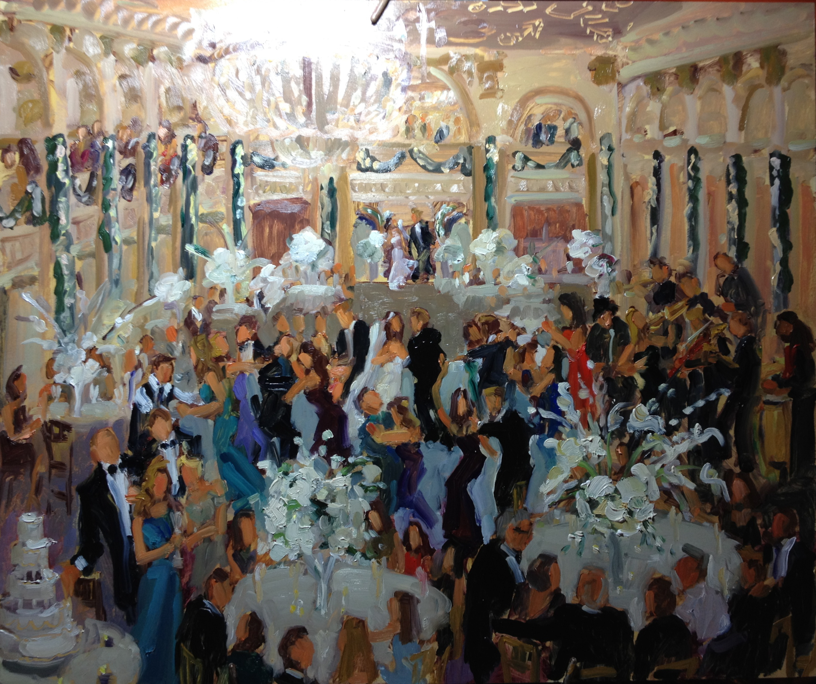 2638x2211 Wedding Receptions Painted Live By The Event Painter Joan Zylkin - Ballroom Painting