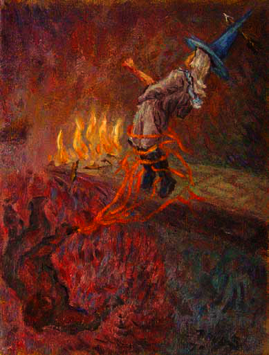 389x513 Gandalf And The Balrog Lord Of The Rings Paintings, Prints By Paulb - Balrog Painting