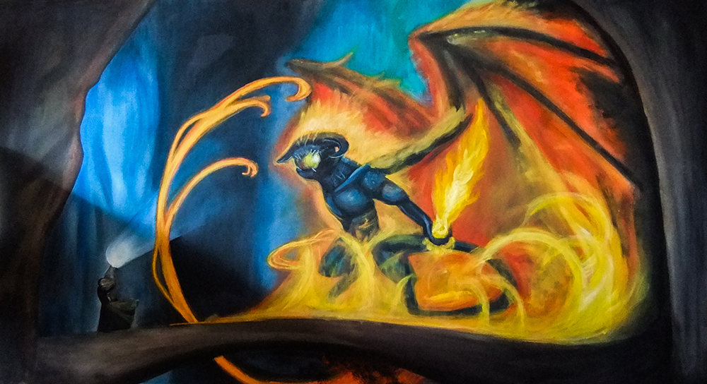 1000x544 Balrog Lauren Bartlett - Balrog Painting