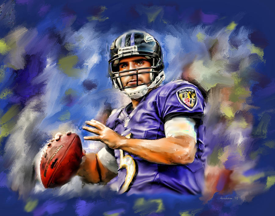 900x707 Baltimore Ravens Joe Facco Painting By Dwayne Graham - Baltimore Ravens Painting
