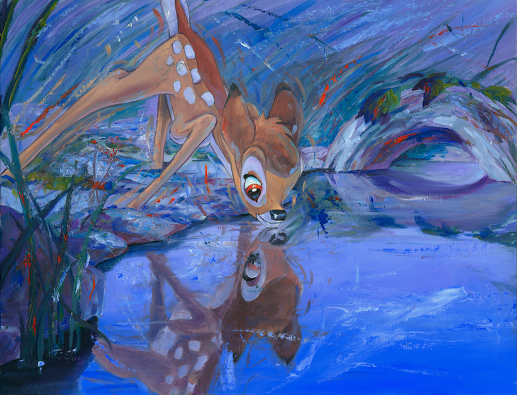 754x577 Reflection Bambi Limited Edition Artist Proof Giclee On Canvas By - Bambi Painting
