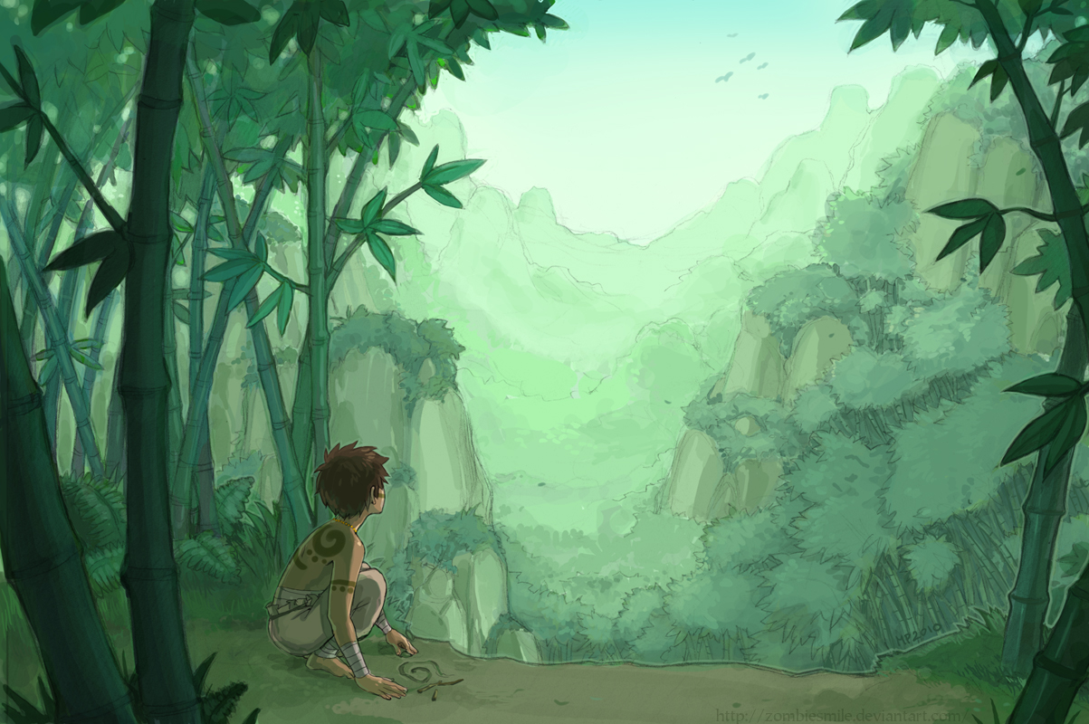 1203x800 Bamboo Forest By Zombiesmile - Bamboo Forest Painting